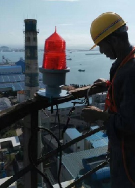 煙囪安裝航空障礙燈有幾根線？